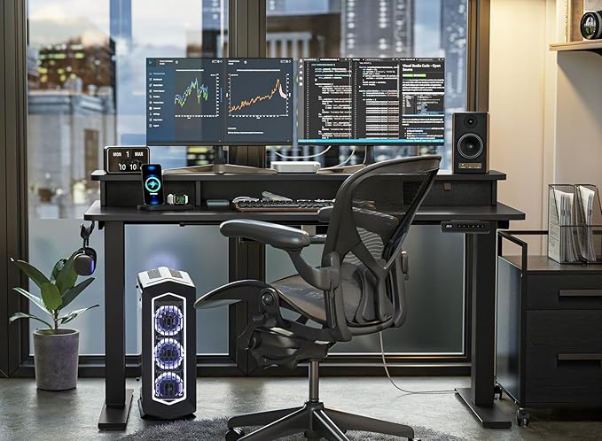 FEZIBO 63 x 28 Inch Deeper Height Adjustable Electric Standing Desk - Image 2