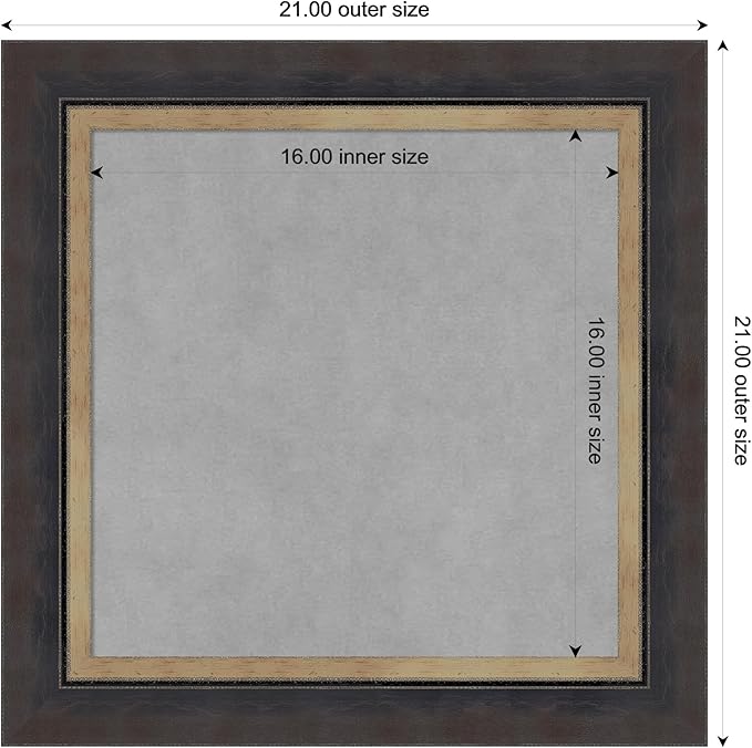 Amanti Art Black Framed Magnetic Board 21x21 Small Vision Board - Image 3