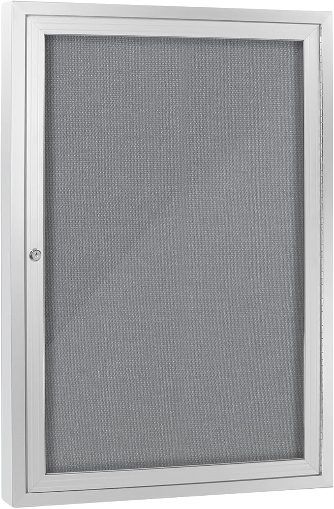 Enclosed Bulletin Board with Locking Door, Outdoor Bulletin Board Weatherproof by Unknown