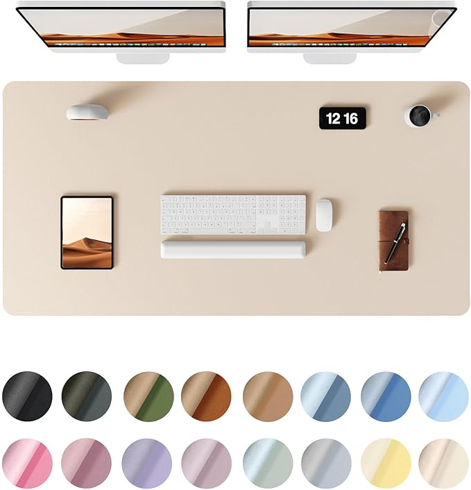 YSAGi Leather Desk Protector, Office Mat, Large Mouse Mat, Non-Slip PU Leather by YSAGi