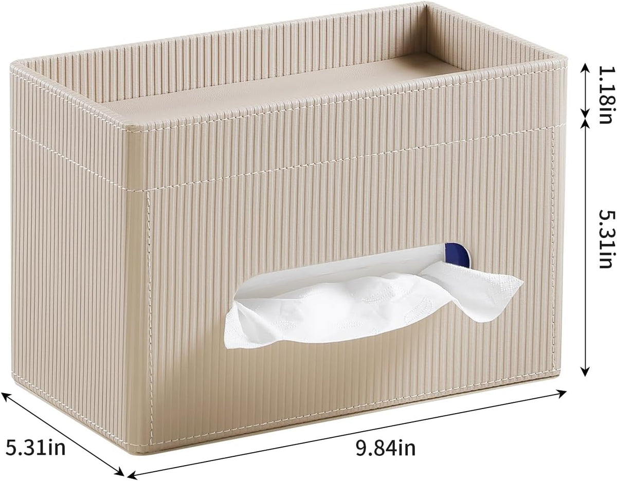 Rectangular Tissue Box Cover PU Leather Tissue Box Holder Rectangle