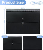 Cesil Black 7-Pocket Expanding File Folder, Polypropylene - Image 2
