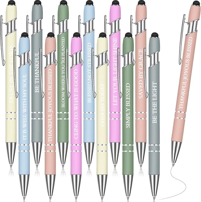 Zonon 12 Pcs Inspirational Pens Bulk Funny Ballpoint Pen by Zonon
