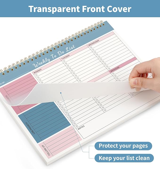 104 Pgs Weekly To Do List Notepad, 52 Duplex-Printed Undated Sheets 100 - Image 6