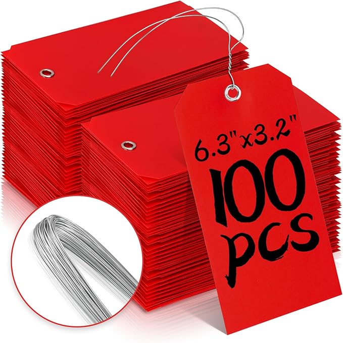 100 Plastic Shipping Tags by XUWAIDSGN