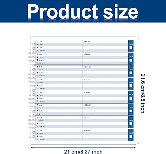 Geyee Phone Message Voice Mail Log Book 8. 27 x 8. 5 Inches Voicemail Message - Image 7