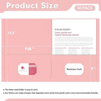 Two Pocket Folders, PANDRI 30 Pack 2 Pocket Folders, Letter Size Paper File - Image 2