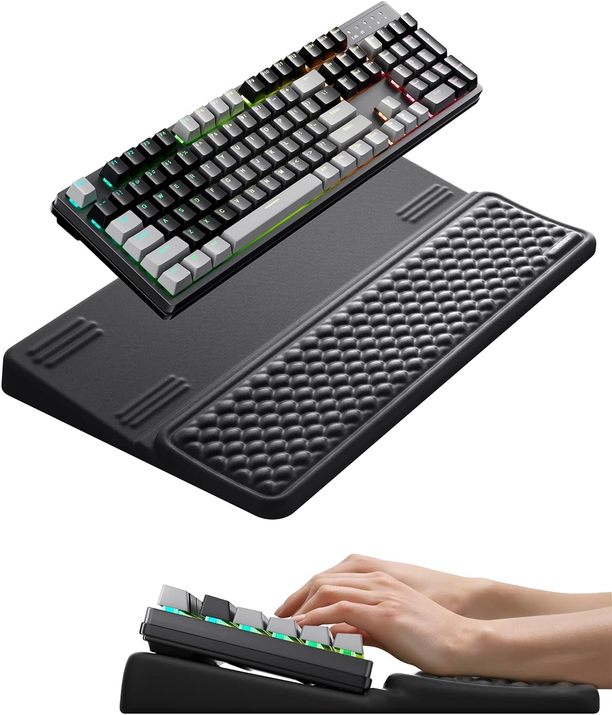 Vaydeer Extra-Large Wrist Rest with Keyboard Stand, Ergonomic Wrist Support P...