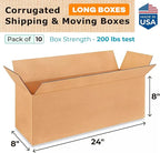 Long Moving & Shipping Boxes 24x8x8 inches - Image 2