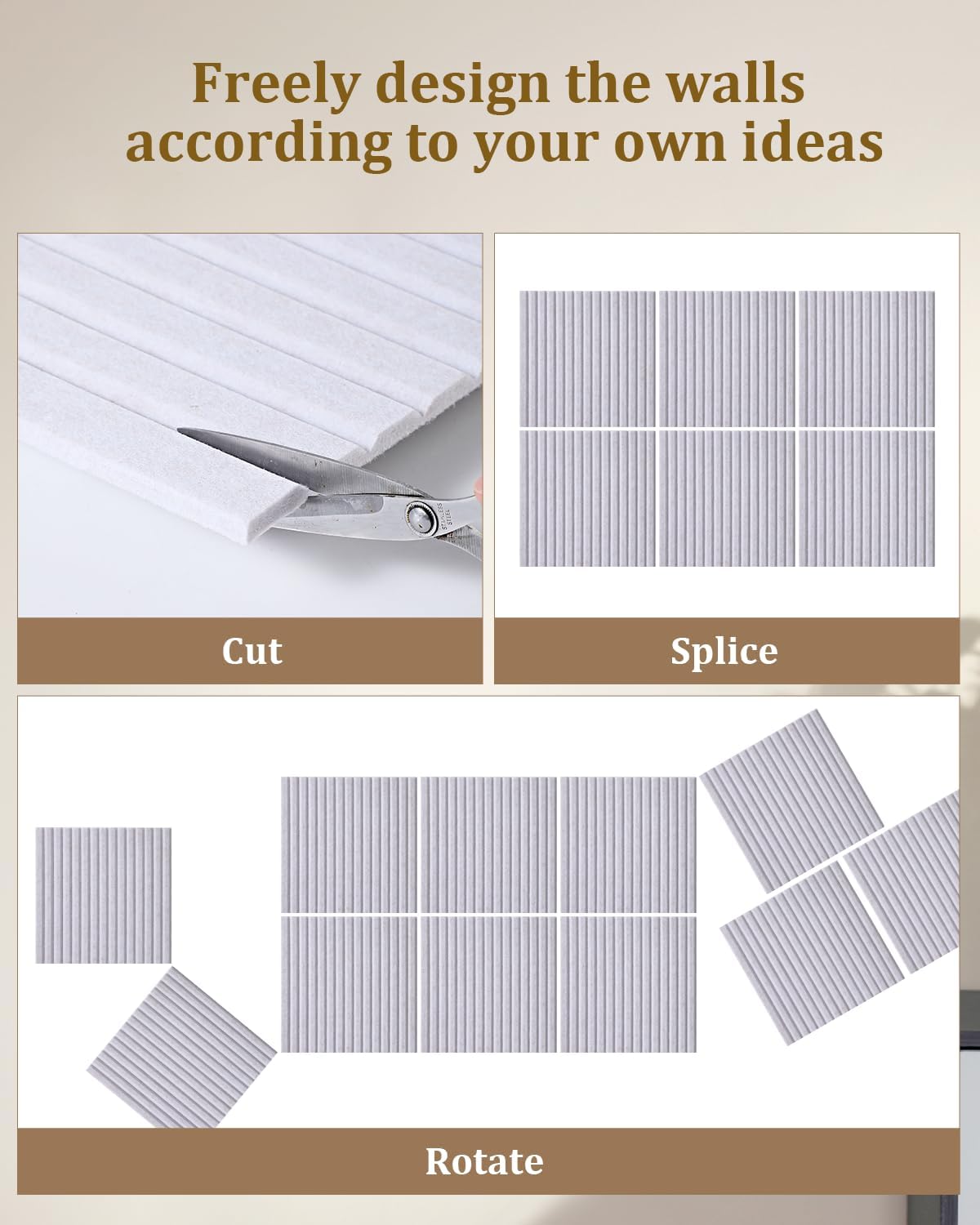 48 x 32 inches Large Bulletin Board, Decorative Felt Pin Board, 0.35“ Thick F...
