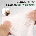 Split Wire Loom Tubing, Cable Protector Sleeve, Braided Cable Management - Image 3