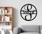 Personalized Metal Name Signs, Split Letter Monogram Wall Decor, Custom Last - Image 2