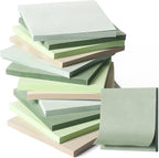 Thenshop 12 Pads Sage Green Sticky Notes 3''x3'', Self Stick Notes Pads Sage by Thenshop