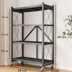 kitchen garage metal shelves, storage shelves organizer, foldable shown in use