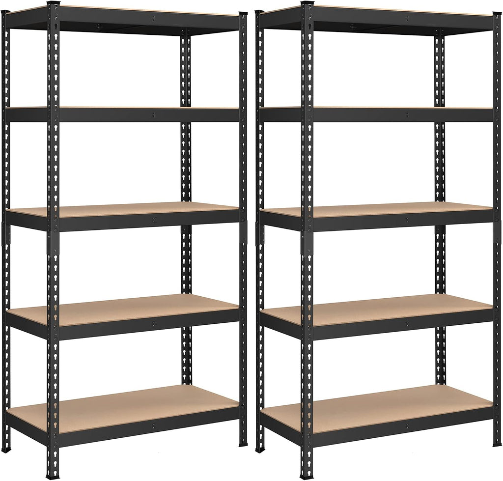 songmics set of 2 5-tier boltless assembly storage, main product view