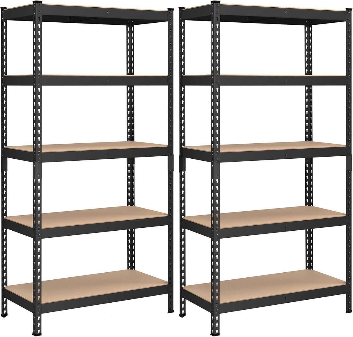songmics set of 2 5-tier boltless assembly storage, main product view