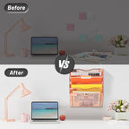 EASEPRES 5 Pocket Mesh Hanging Wall File Organizer, Wall Mounted Mail Paper - Image 3