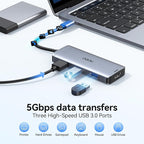 USB-C Hub Multiport Adapter for MacBook Air/Pro - 6 in 1 HDMI Dongle - Image 4