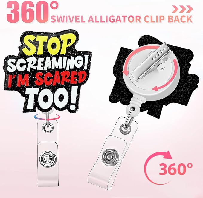 Aoryalps Retractable Badge Reel Holder Retractable - Image 4