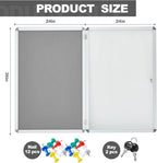 Geetery 36 x 24 Inch Enclosed Bulletin Board - Image 2