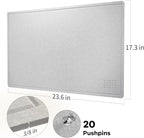 Bulletin Board, 24 x 18 inches Felt Board Decorative Pin Board, Cork Board - Image 5