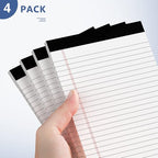 Nichela 5" x 8" Note Pads 4 Pack of Legal Pads 21lb Notepad College Ruled Legal - Image 5