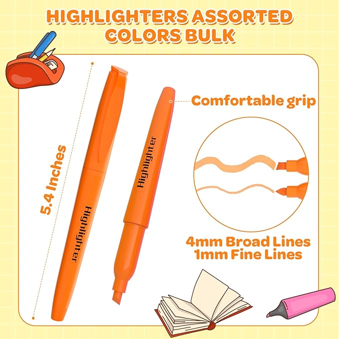 JSDOOGOO 150 Pack Highlighters Assorted Colors Bulk - Image 3