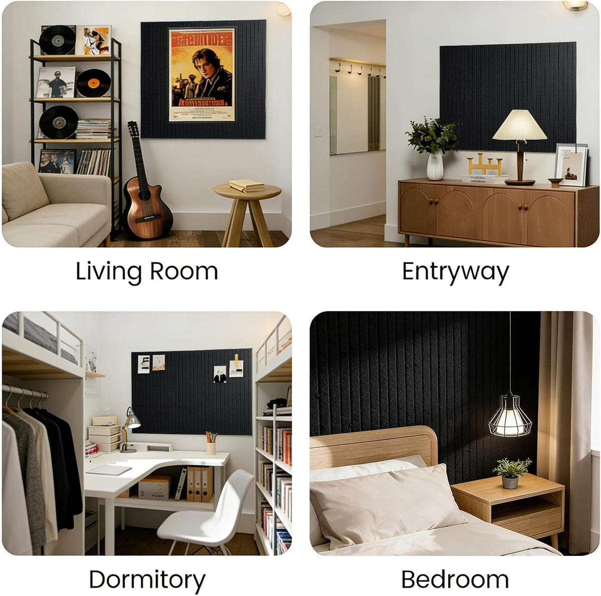 Large Felt Bulletin Board Cork Board Alternative with Safe Removable Adhesive...