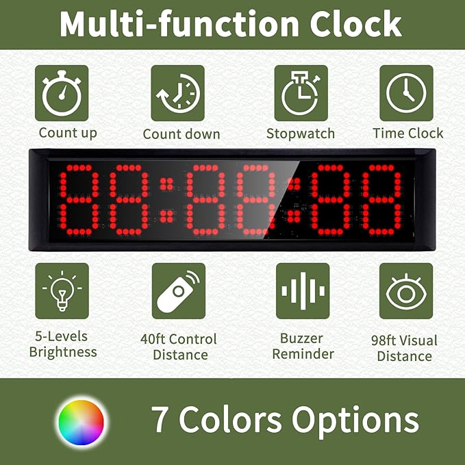 Large LED Display Digital Race Timer Clock - Image 2