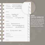 Clever Fox Password Book Spiral – Mini Internet Address & Password Organizer - Image 4