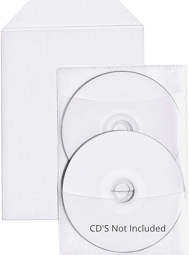 100 Clear CPP Movie Plastic Sleeves + 2 Disc Non-Woven Sleeves by StarTechDeals by Unknown