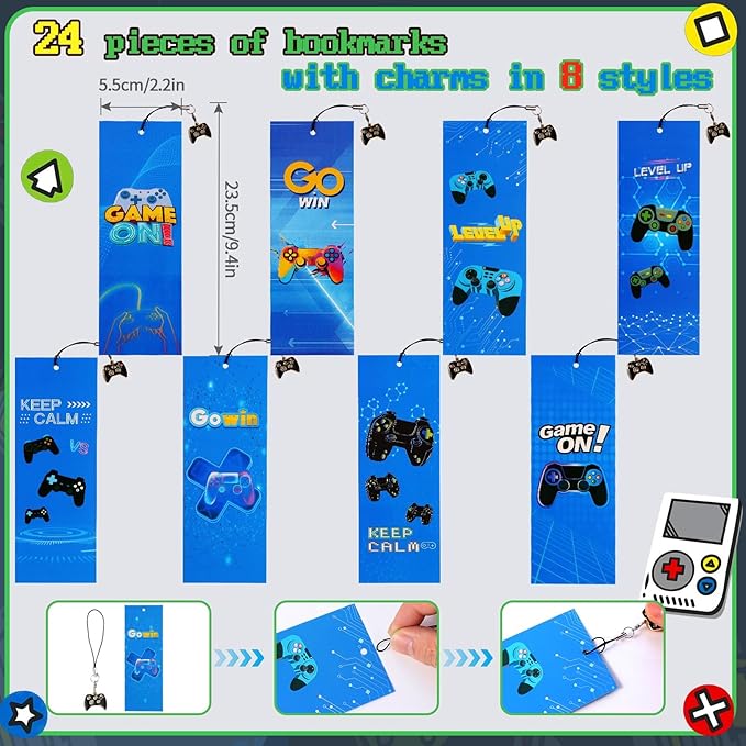 Kolewo4ever 148 Pieces Video Game Theme Stationery Set:100 Pcs Video Game - Image 4