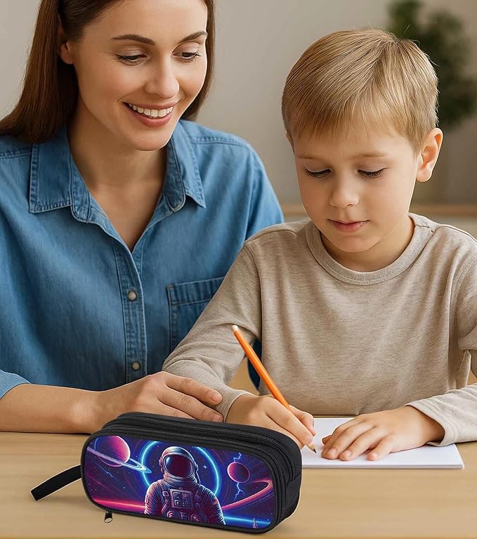 AnySmic Astronaut Pencil Case for Boys Girls, Large Pencil Pouch for Kids and - Image 6
