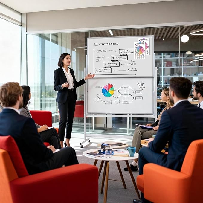 48 x 60 Inch Height Adjustable Dry Erase Whiteboard - Image 3