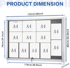 SWANCROWN Glass Enclosed Bulletin Board 48"x32", Locking Message Board - Image 2