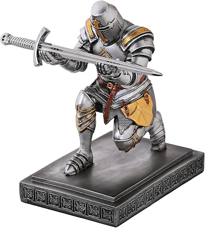 NCQIXIAO Templar Vanguard Soldier Pen Holder Pencil Stand Desk Organizers and by NCQIXIAO