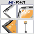 SENZHIYI Adjustable Poster Stand Holder 11x17 Inch, 360 Degree Rotation - Image 6