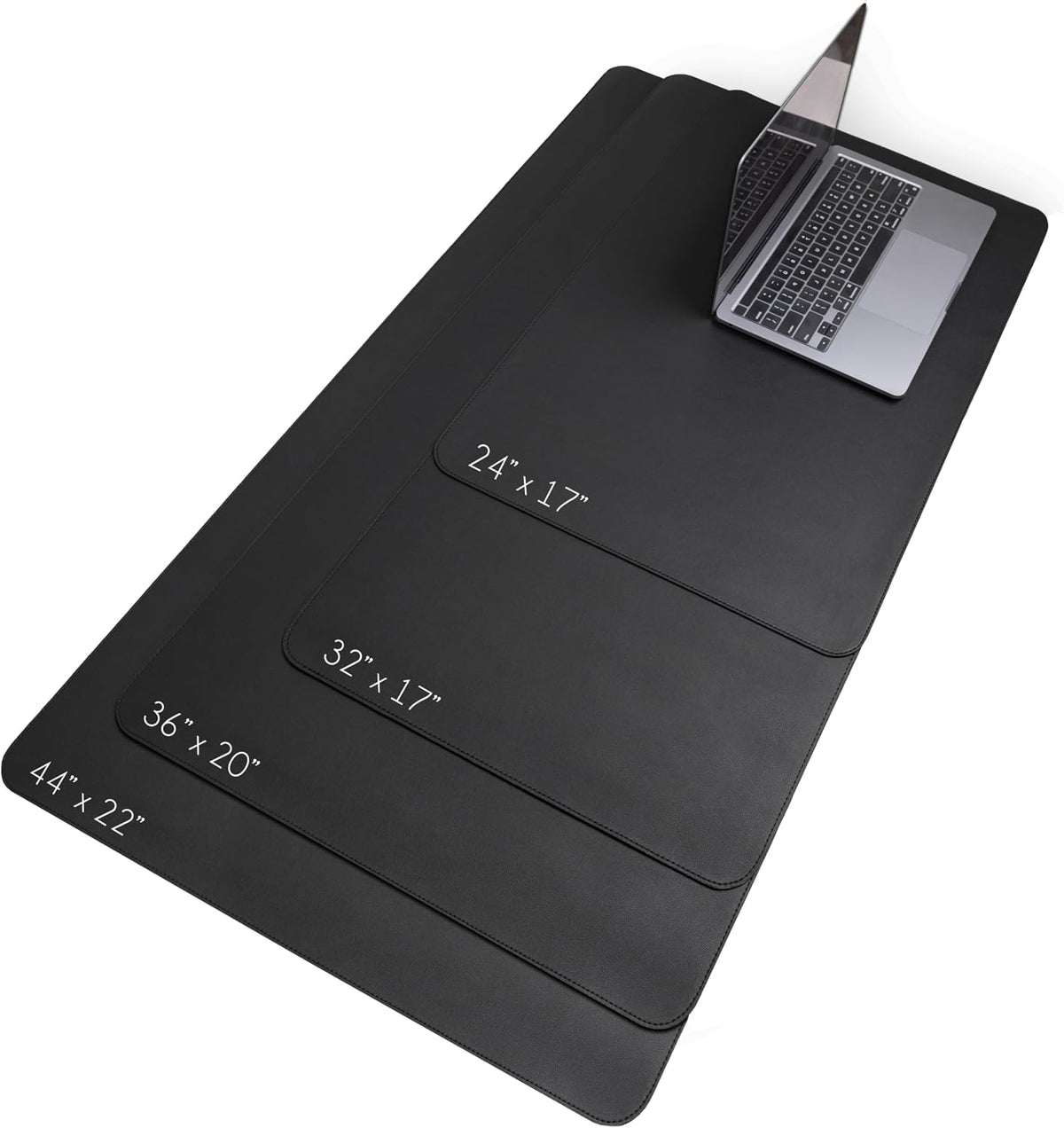 Vine Creations Leather Desk Mat Large 44" x 22", Desk Protector Mat...