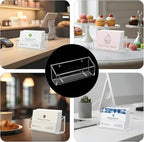 Yolev 2 Pcs Acrylic Business Card Holder Wall Mount Clear Business Card - Image 2