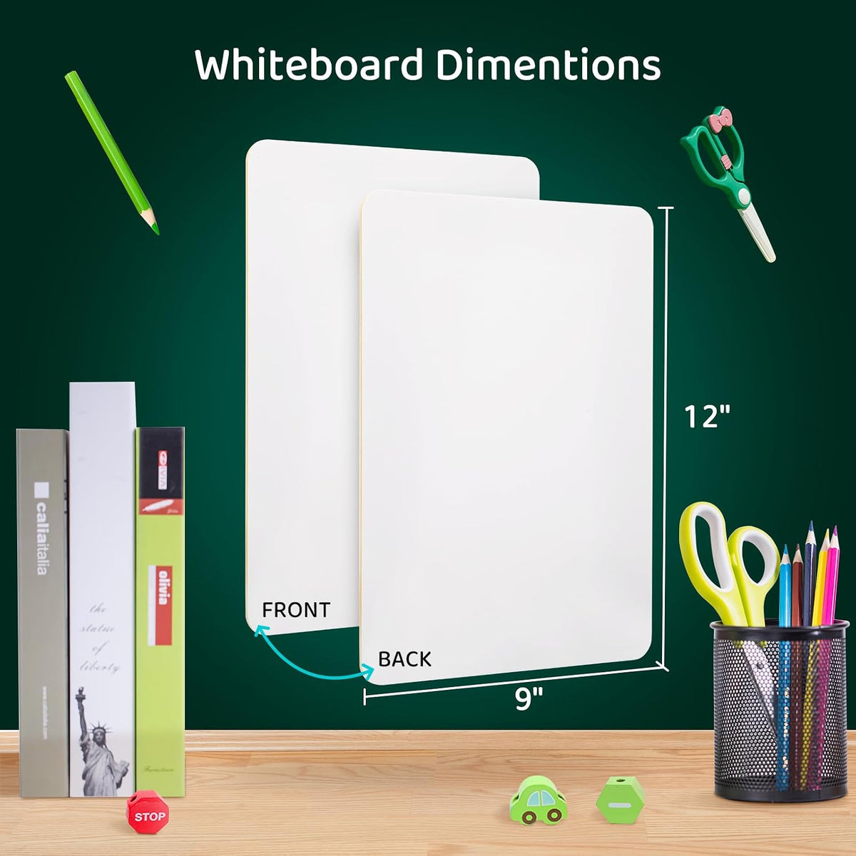 Upgrey Dry Erase Lapboards, 32 Pack Double-Sided Dry Erase Boards, Small Whit...