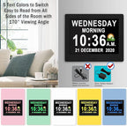 Véfaîî 19 Alarms Dementia Clock 8 Inch Large Display, Auto DST, 10 Levels Auto - Image 5