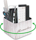Hennaja Square Leather Art Supply Organizer, Remote Control Holder by Hennaja