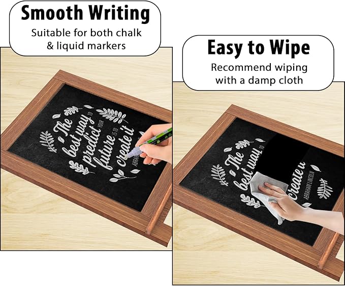 Newzealkids Tabletop Chalkboard Signs 10.2"x14" Magnetic Small Chalkboard Sign - Image 4