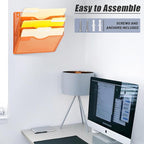 EASEPRES 3 Pocket Mesh Hanging Wall File Organizer, Wall Mounted Mail Paper - Image 6