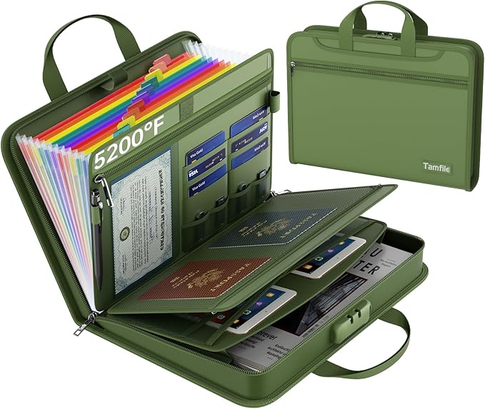 5200℉ Fireproof Accordion File Organizer by Tamfile