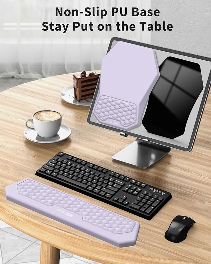 Ergonomic Mouse Pad and Keyboard Wrist Rest Support Set, Massage Design Mousepad - Image 5