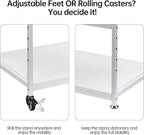 Fannova White Printer Stand, 23.6 x18.9 x 30 Inches Big Size Printer Table - Image 9