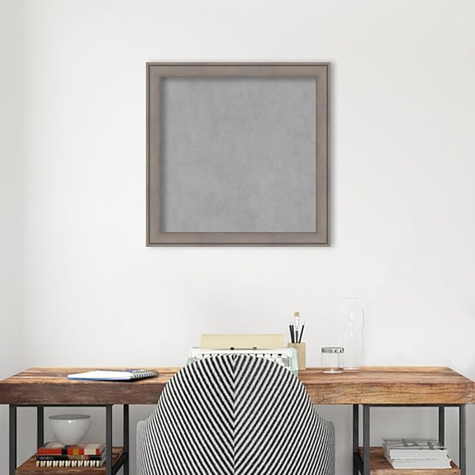 Amanti Art Grey Framed Magnetic Board 23x23 Medium Vision Board - Image 5