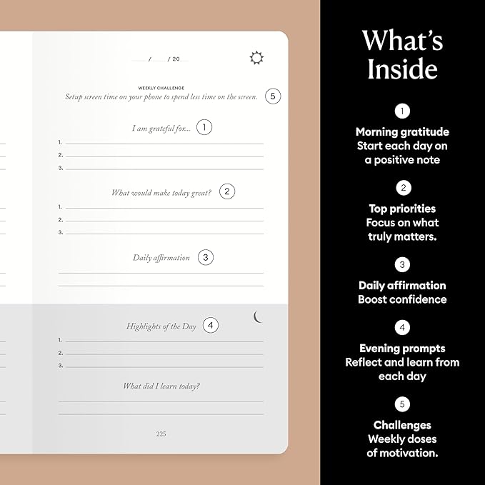 Intelligent Change The Five Minute Journal, Original Daily Gratitude Journal - Image 4