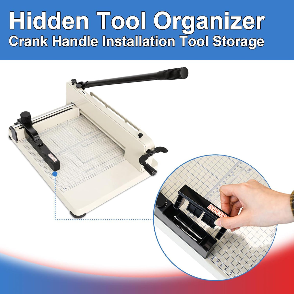 12" Heavy Duty Paper Cutter with HSS Blade, Industrial Paper Trimmer